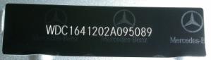 Visible Mercedes-Benz VIN Number
