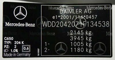 Mercedes-Benz Plate