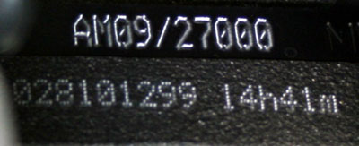 Aston Martin DB9 Engine Number