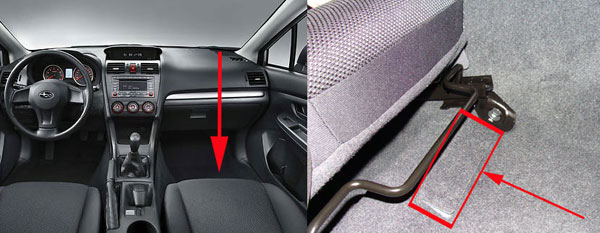 Location of the Subaru VIN Number
