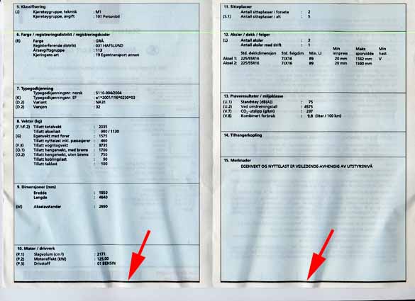 car registration certificate