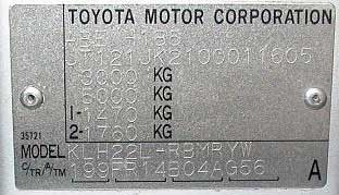 Toyota factory plate Form