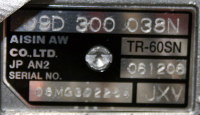 Volkswagen Gearbox Number Location